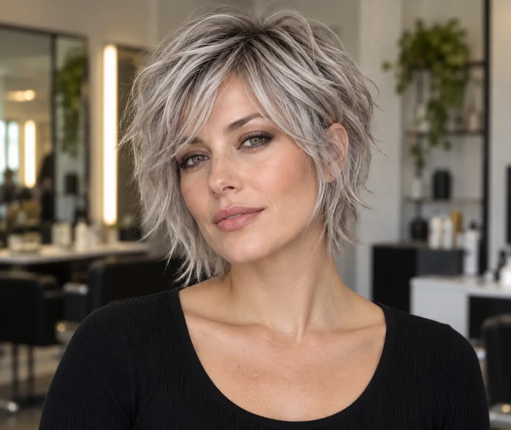 Choppy Silver Shag