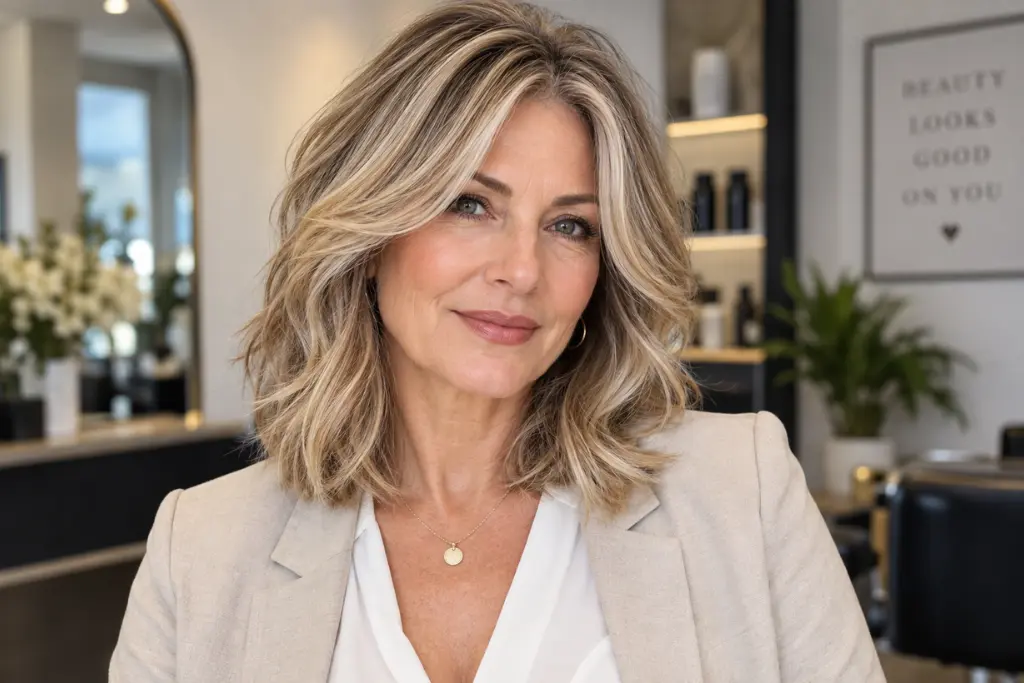 Layered Lob with Face-Framing Pieces