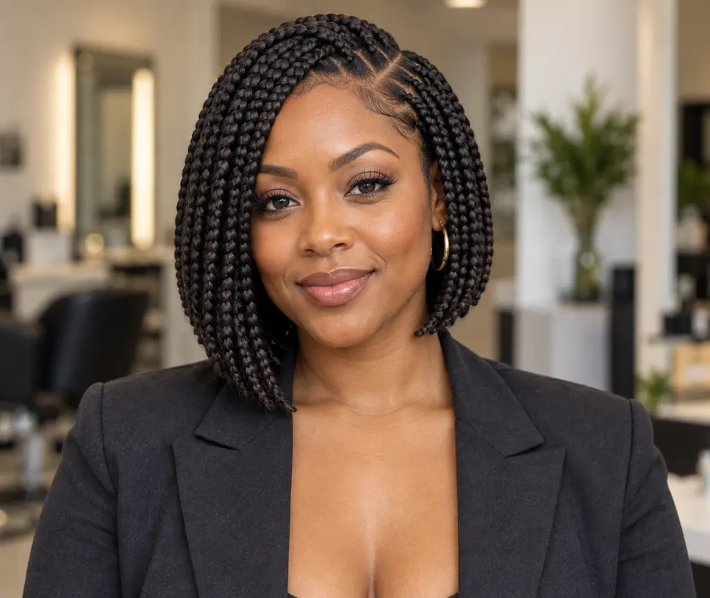 Asymmetrical Braided Bob