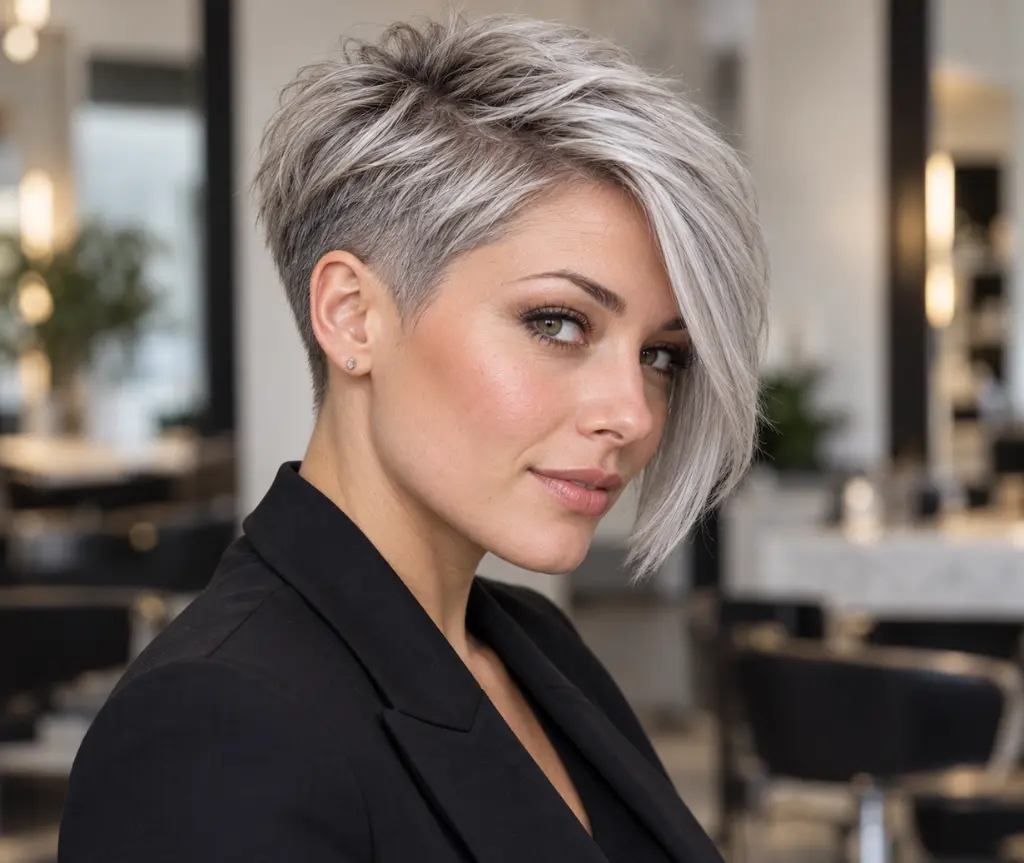Asymmetrical Silver Pixie