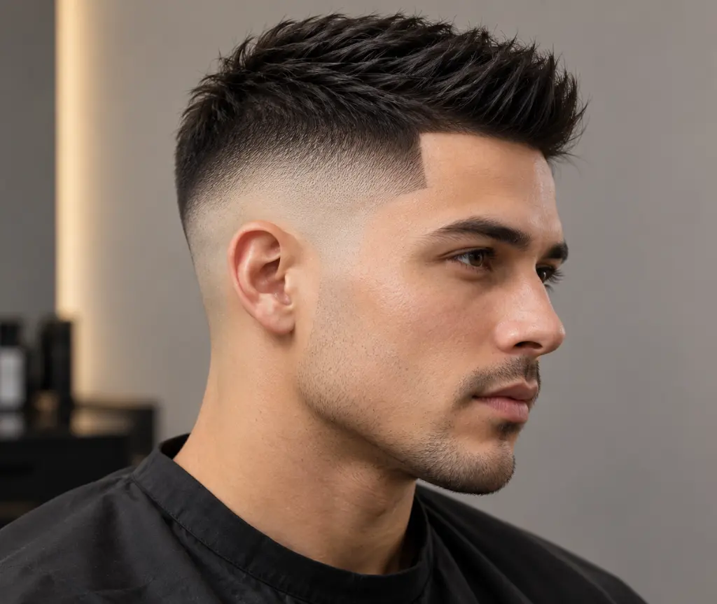 Bald Fade Undercut for Straight Hair