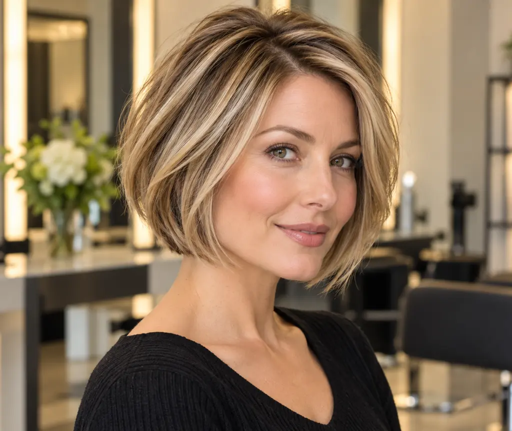 Bob with Dimensional Highlights