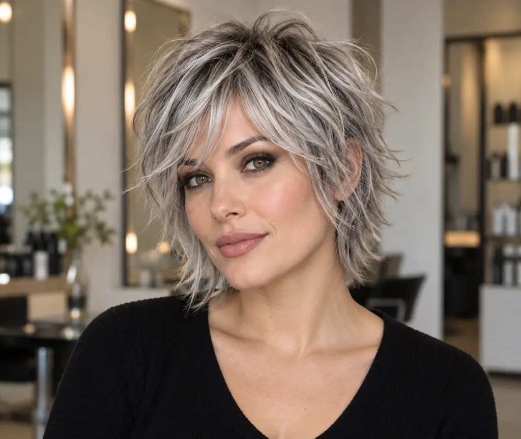 Choppy Silver Shag