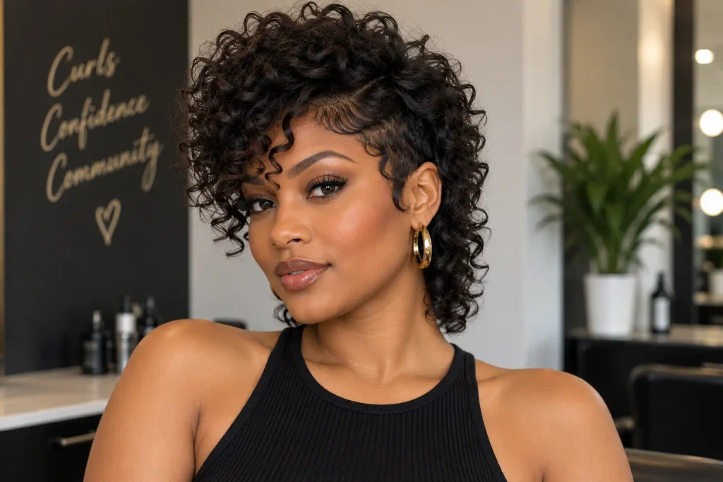 Curly Mullet for Diamond Faces