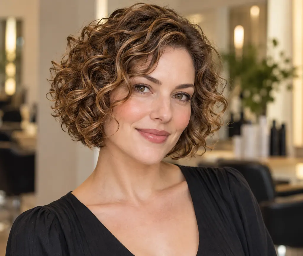 Curly Short Bob