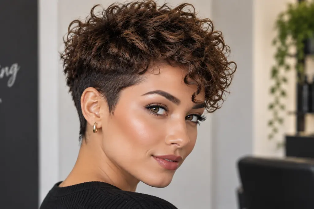 Curly Short Pixie Hairstyle