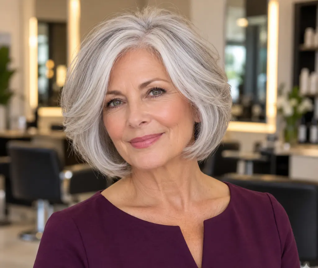 Feathered Silver Bob