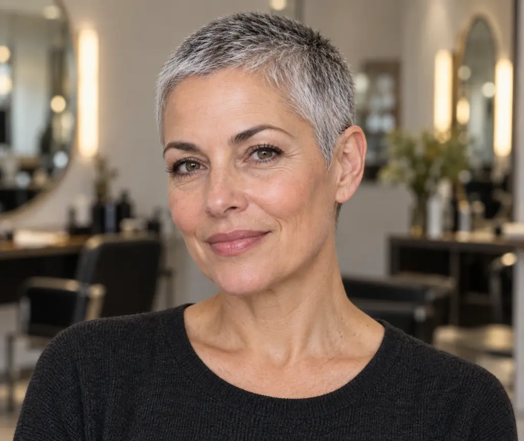 Gray Buzz Cut