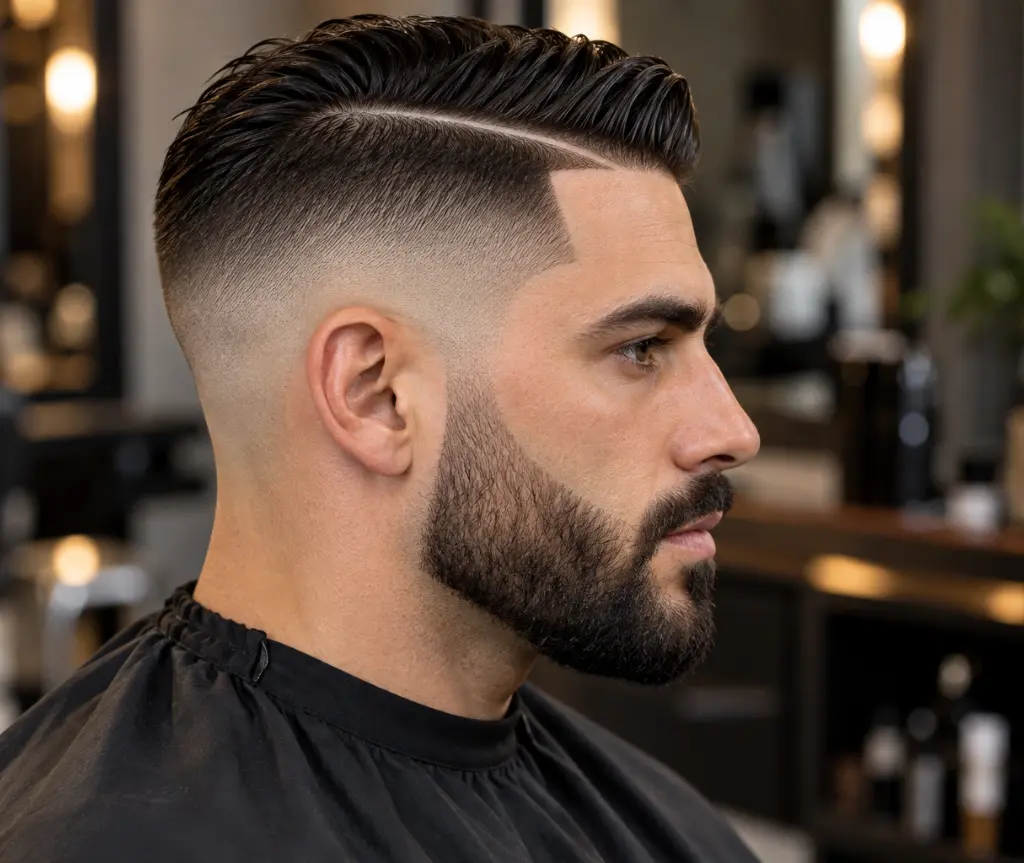 Hard Part Bald Fade Undercut