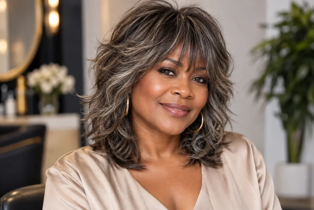 Medium-Length Shag with Wispy Bangs