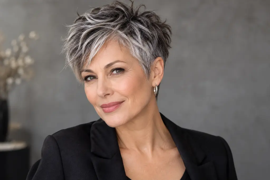Salt-and-Pepper Textured Pixie