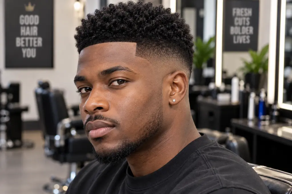 Short Afro Fade