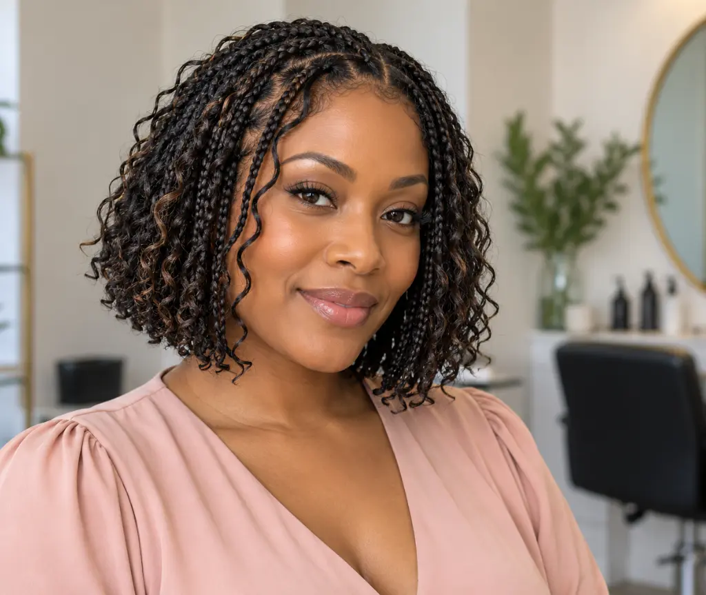 Short Boho Braided Bob