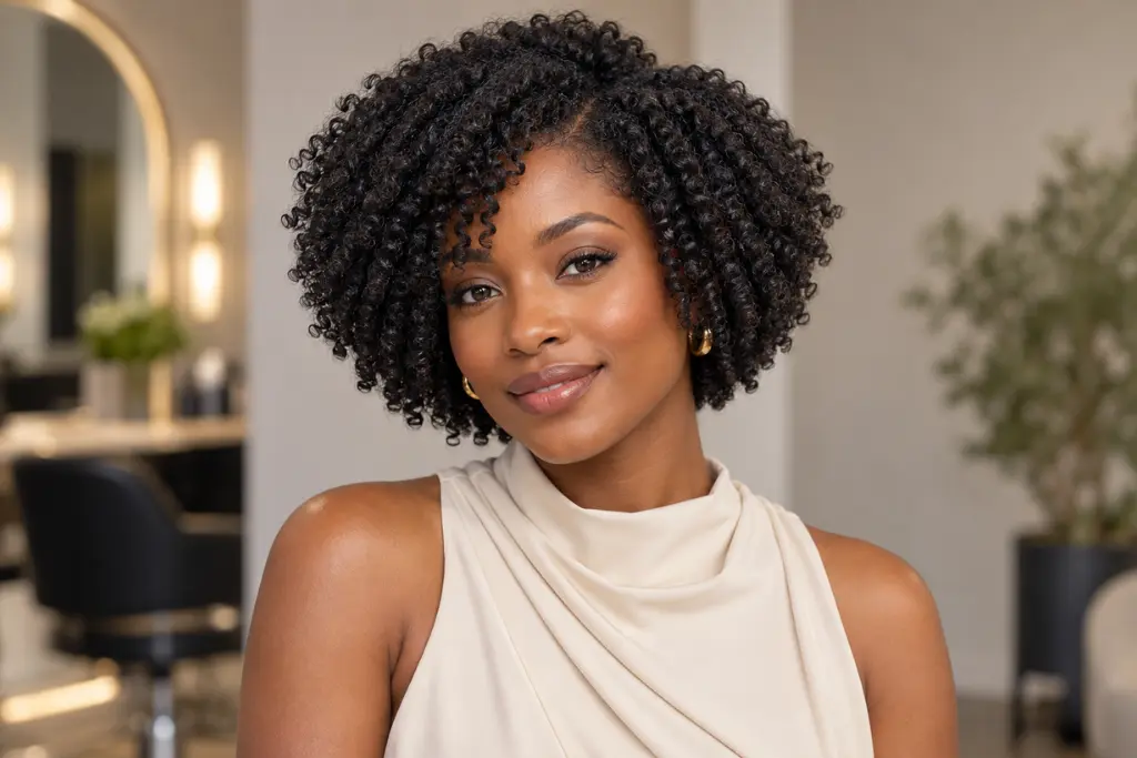 Short Coily Bob