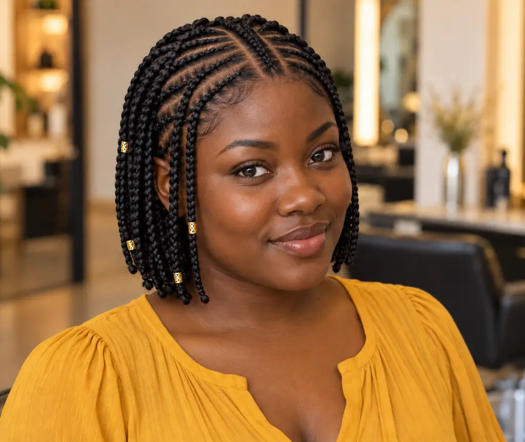 Short Fulani-Inspired Braids