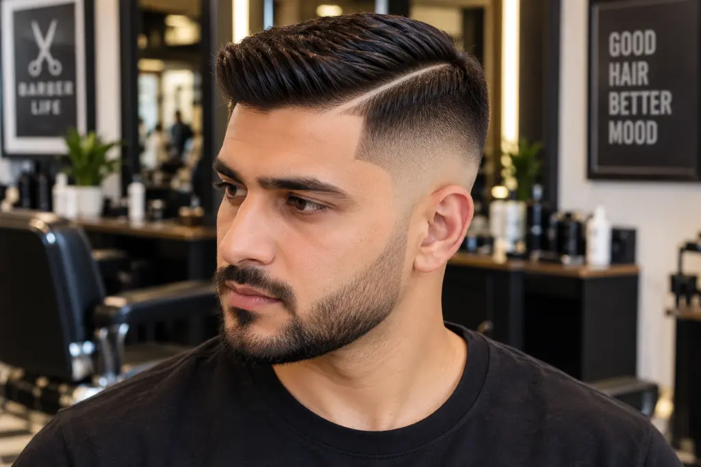 Short Hair with Hard Part