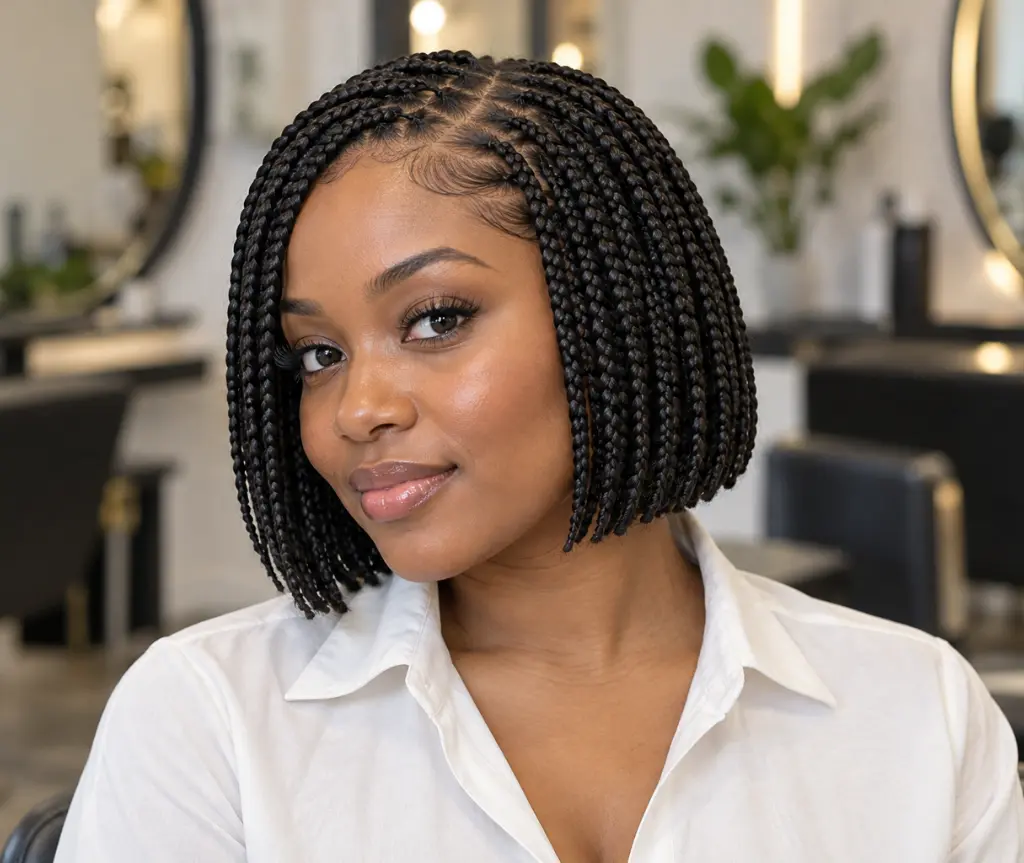 Short Knotless Braided Bob