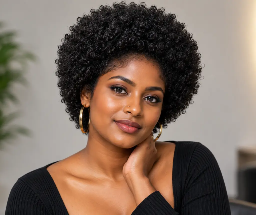Short Rounded Afro