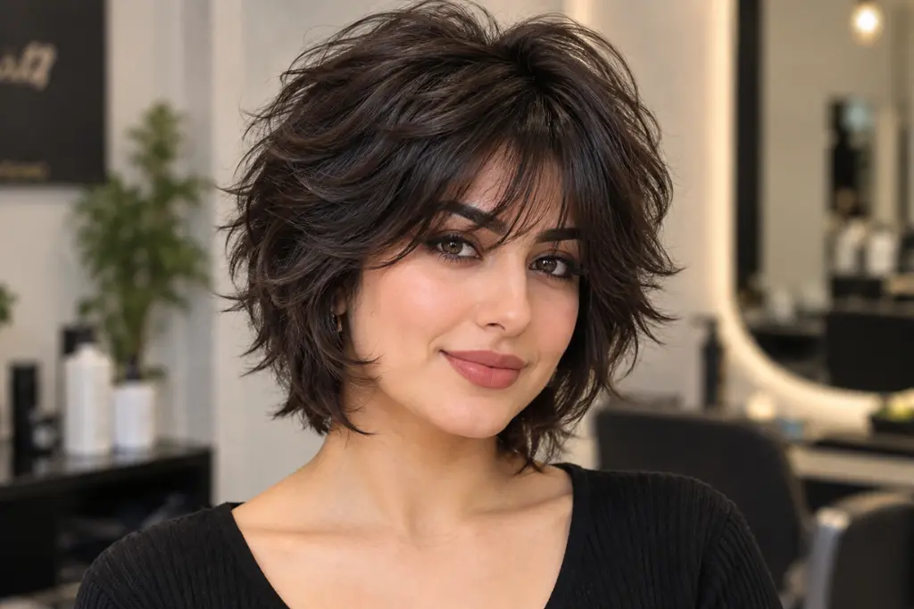 Short Shag for Thick Hair
