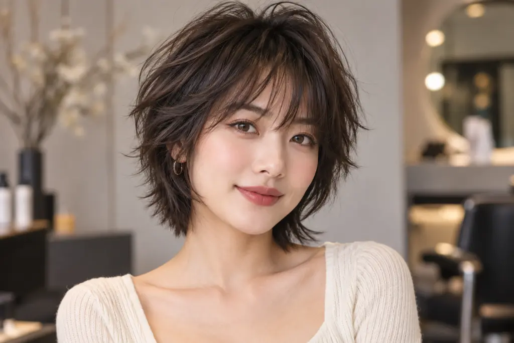 Short Shag with Wispy Bangs