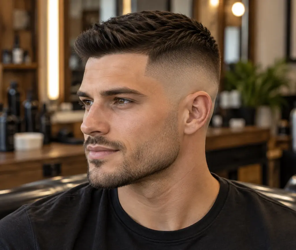 Skin Fade with Straight Top