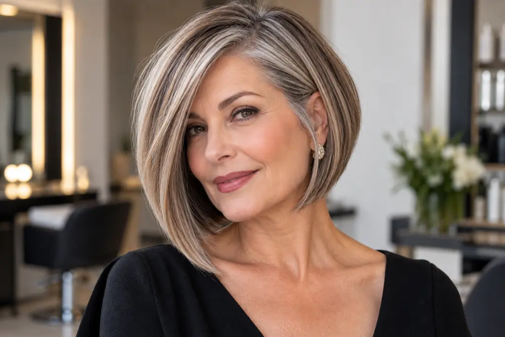 Sleek Angled Bob