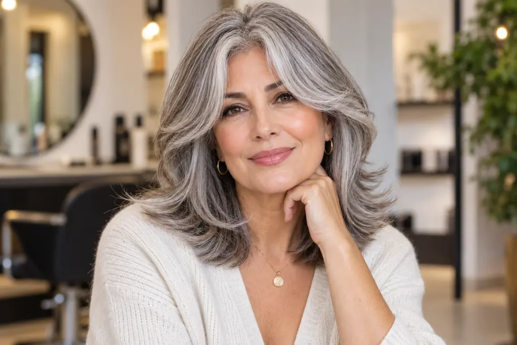 Soft Layers with Curtain Bangs