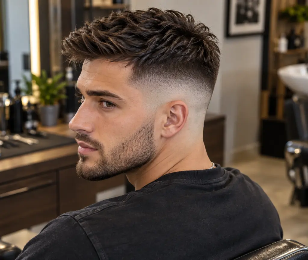Textured Bald Fade Undercut