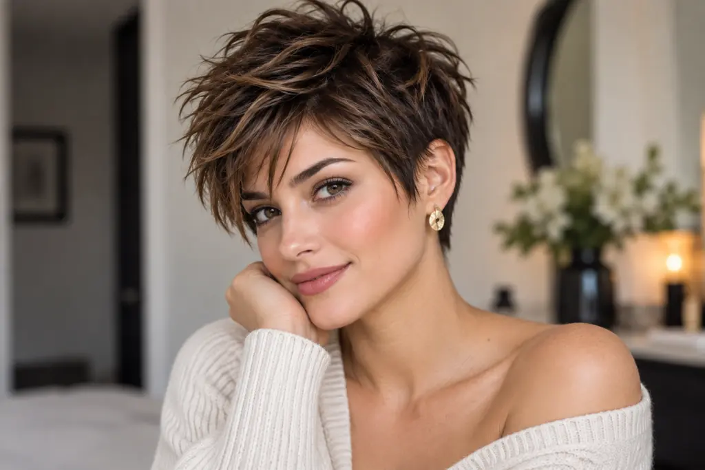 Textured Short Pixie Cut