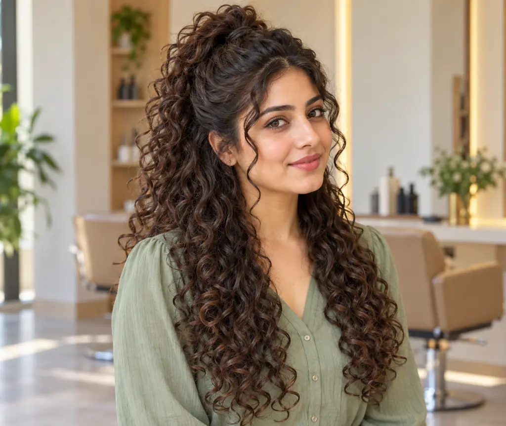18 Easy Long Curly Hairstyles for Busy Mornings