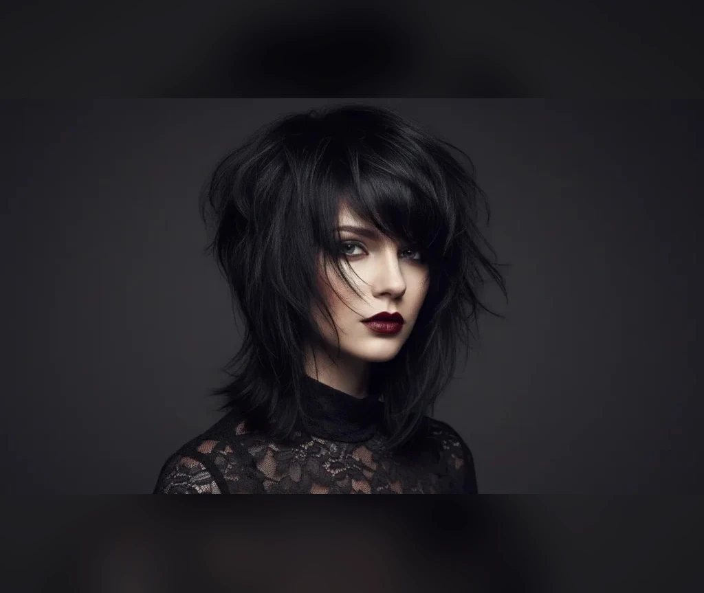 Shaggy vampire bob with choppy layers