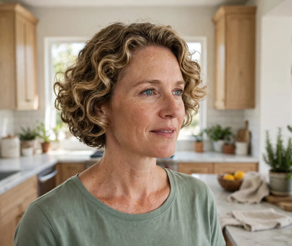 Curly bob with gentle volume