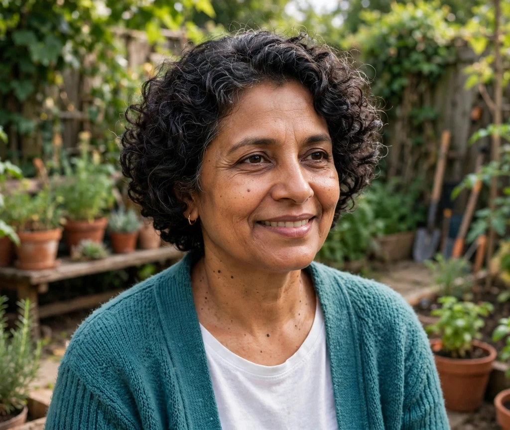 Easy-care curly bob