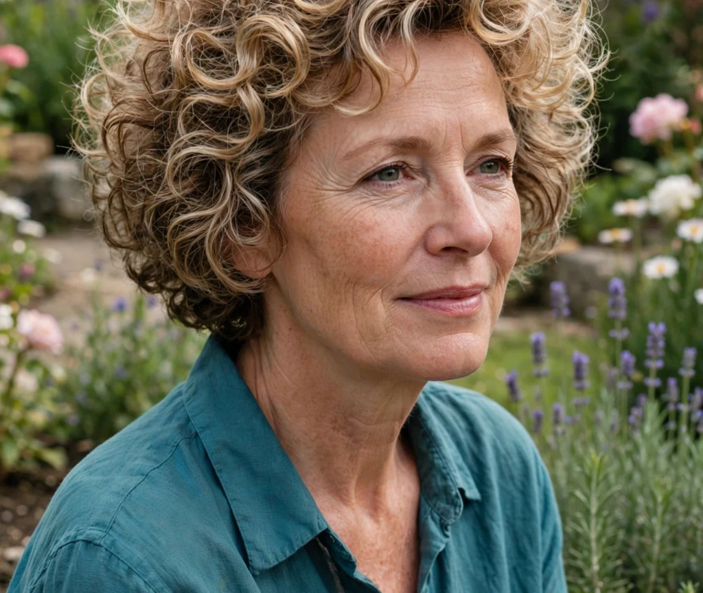 Curly bob for thinning hair