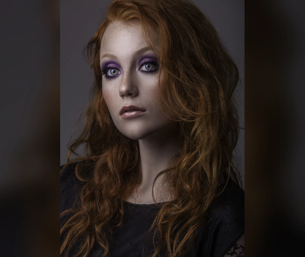 Auburn midnight waves on long hair