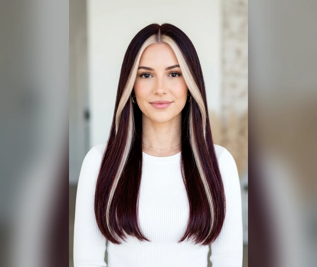 Vampire hair with a blonde face frame