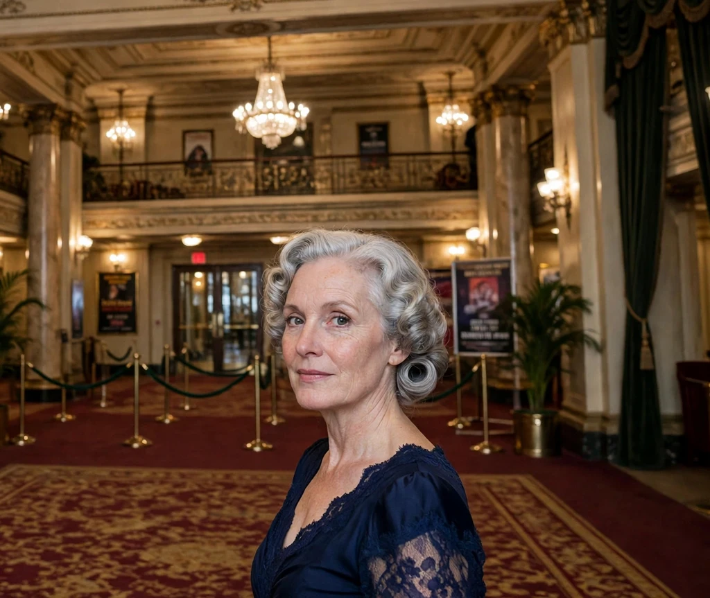 Woman with an elegant curly Gibson tuck updo