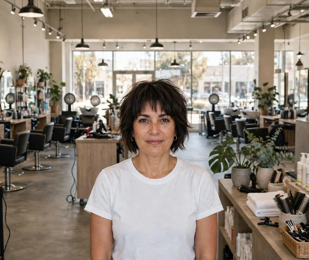 short bob with choppy layers