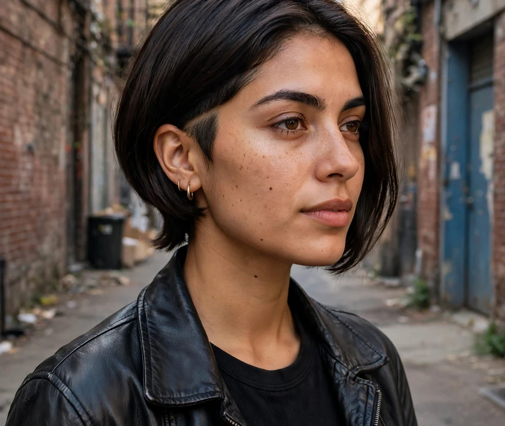 Inverted bob with undercut