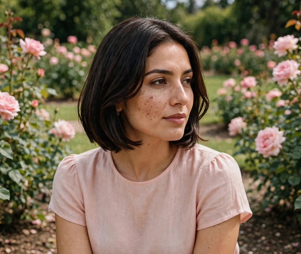 Inverted bob with face-framing layers