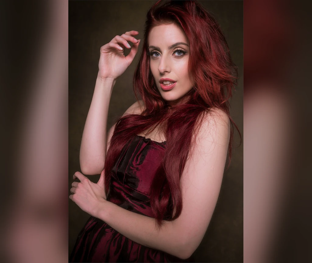 Burgundy waves of dark romance on long hair