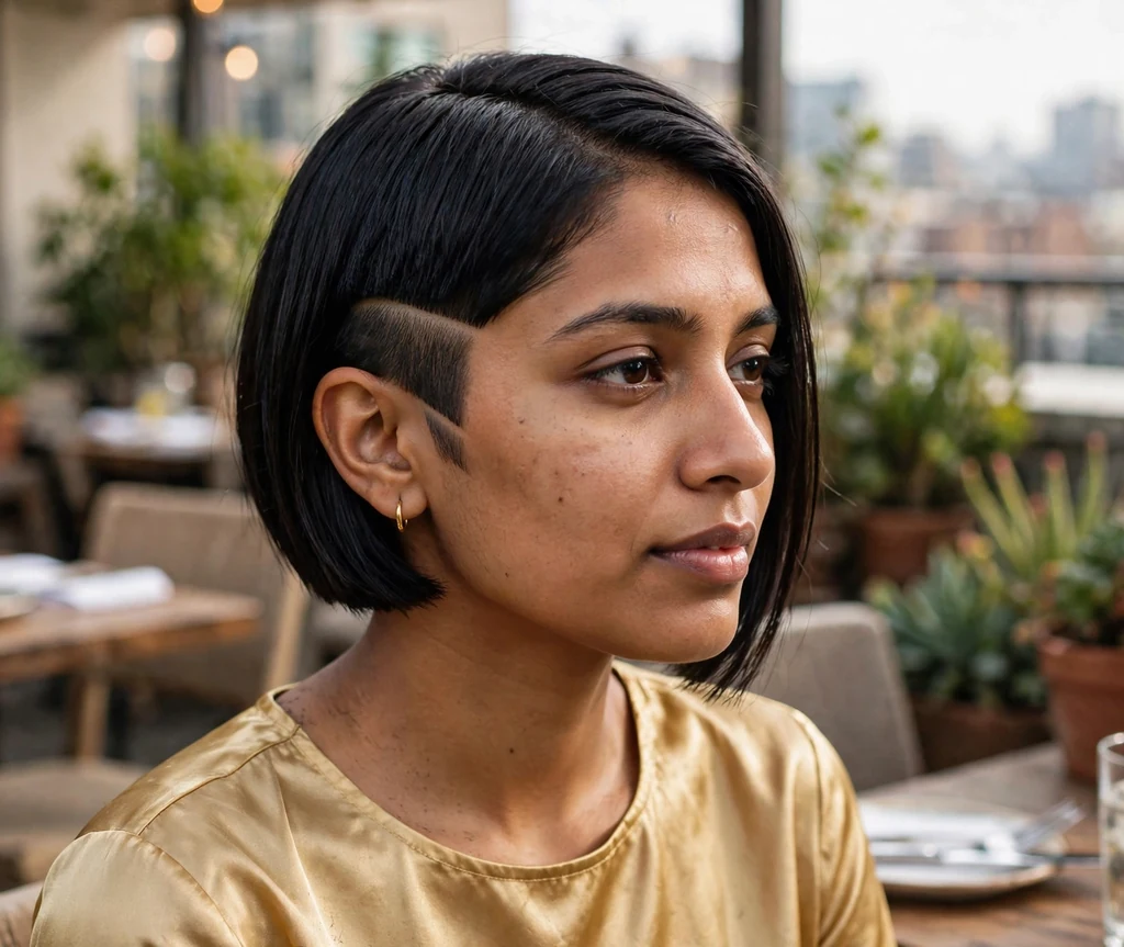 Jaw-length blunt bob