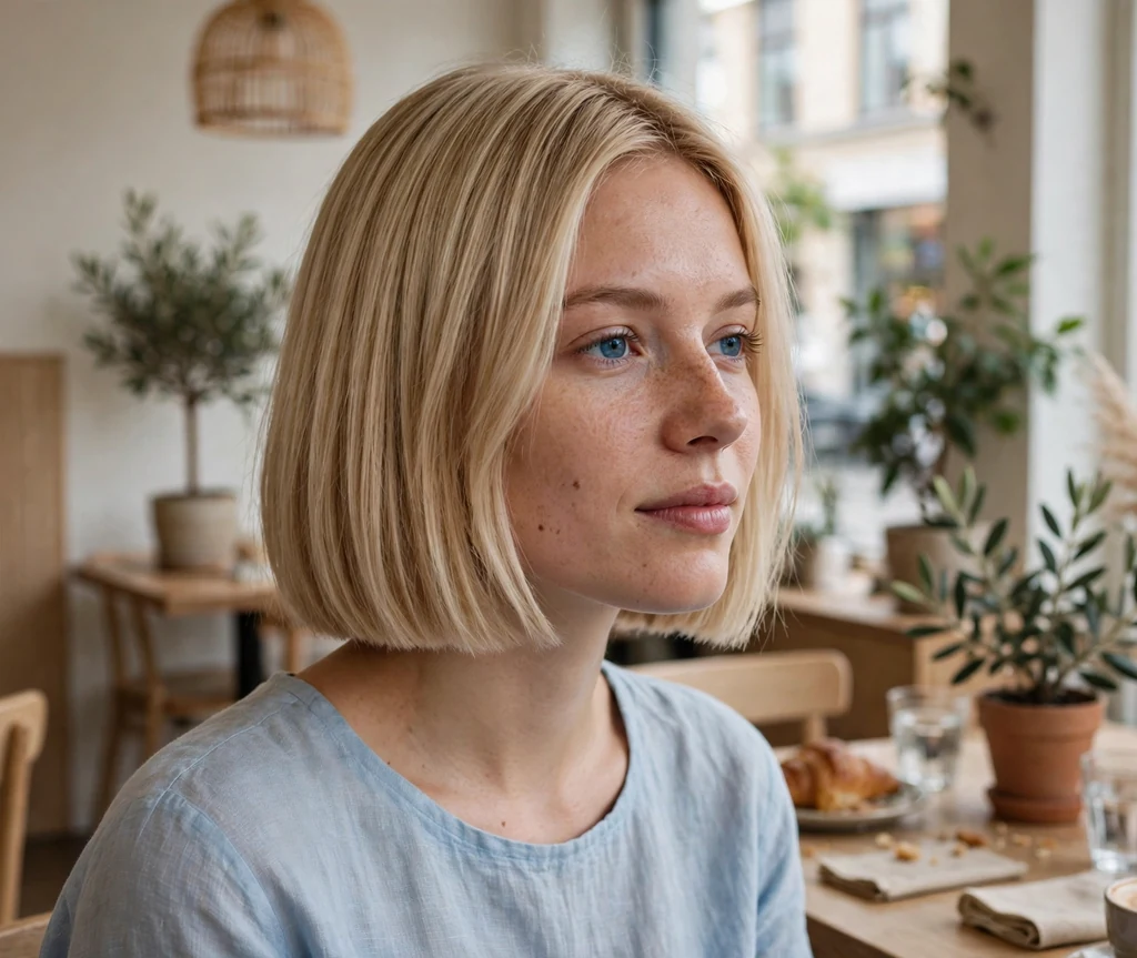 Blunt bob for fine hair