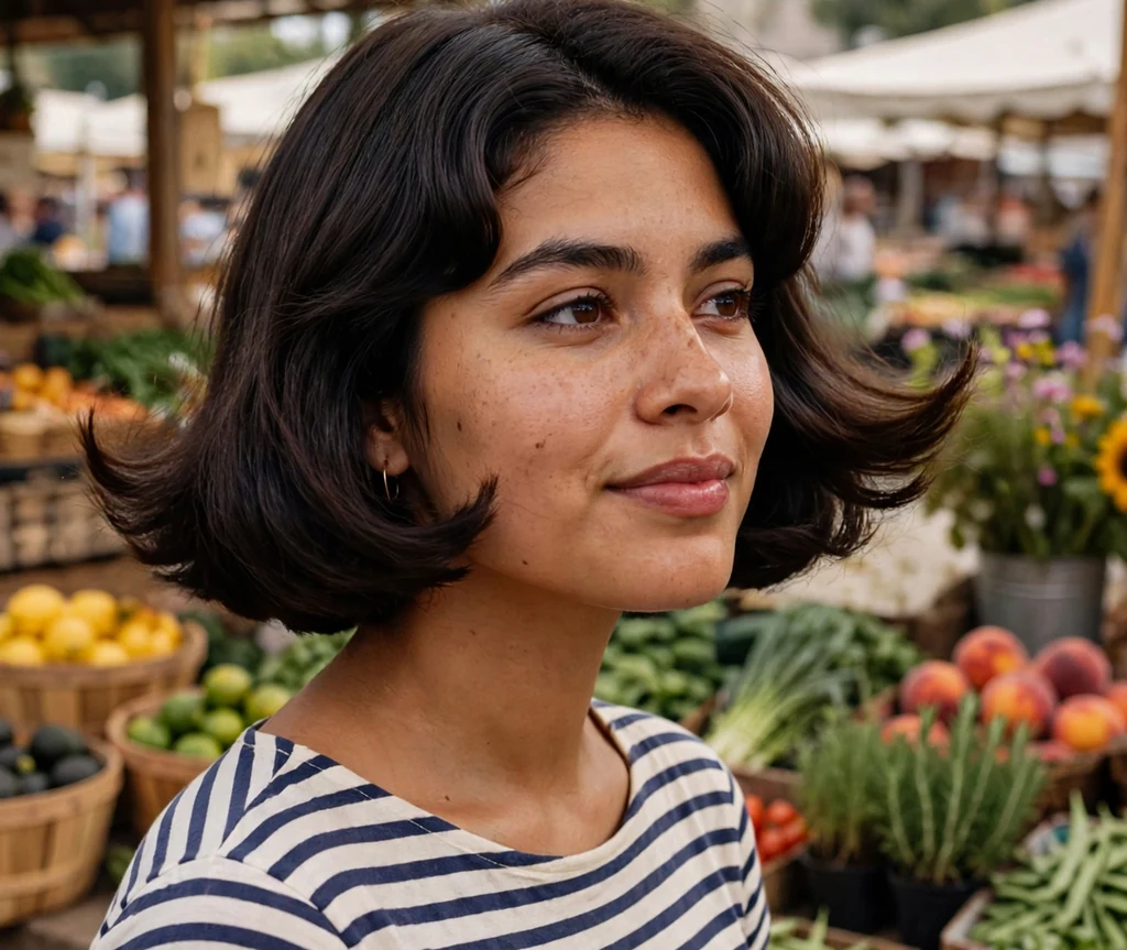 Blunt bob with flipped ends