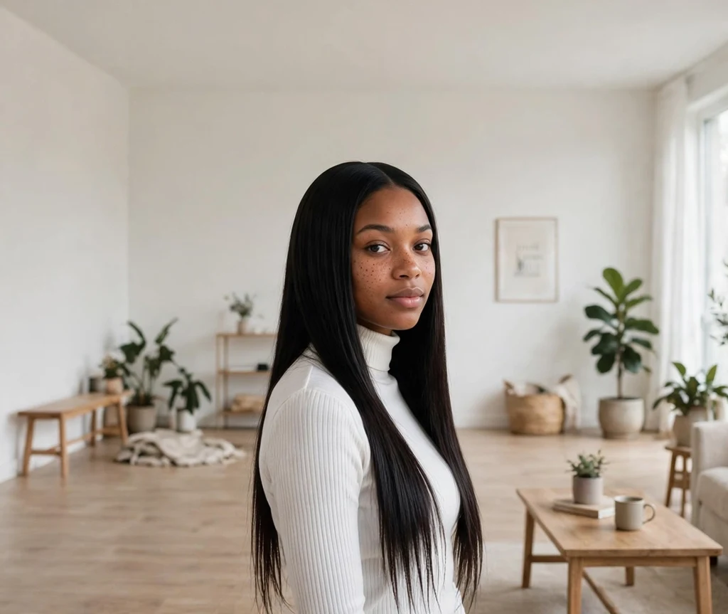 Silky Middle-Part Straight Clip-Ins