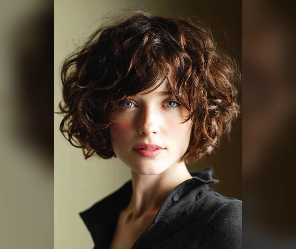 Chin-Length Curly Bob