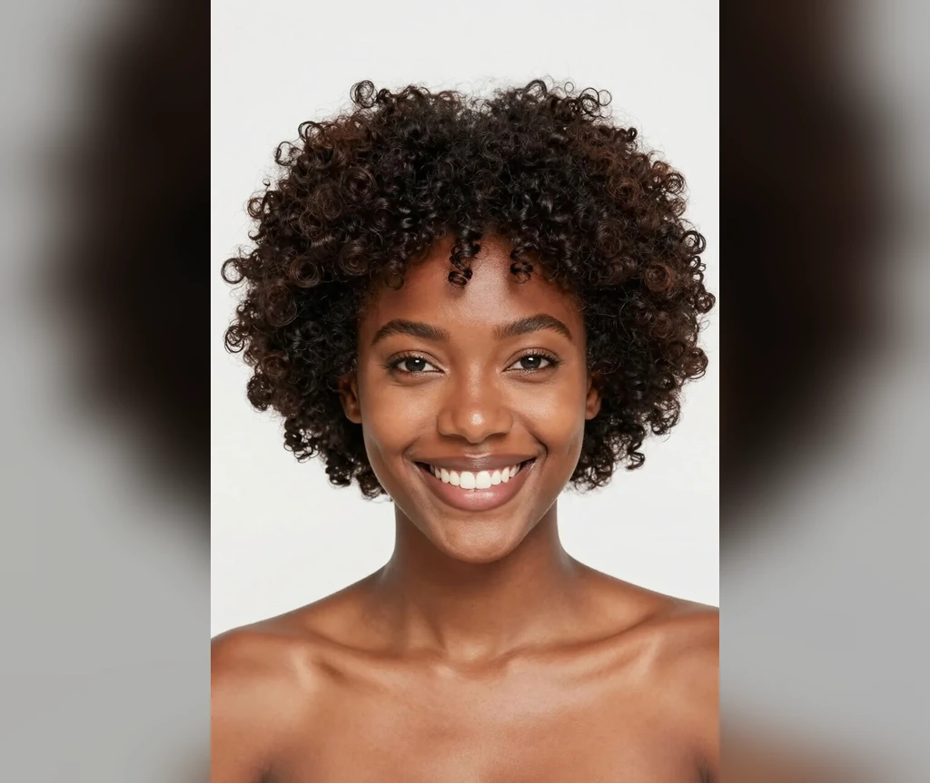 Voluminous Curly Afro Cut