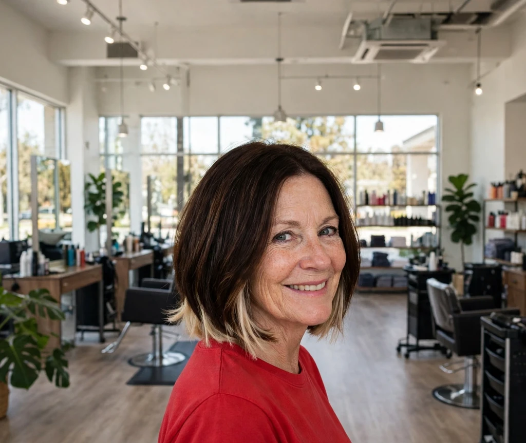 bob with peekaboo highlights