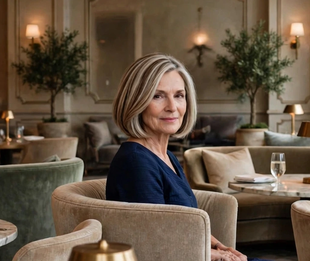 elegant bob with lowlight dimension