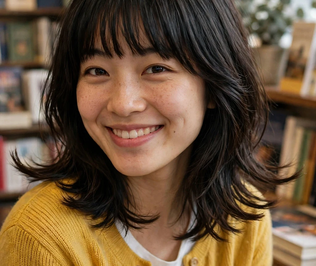 Beach Waves With Bangs